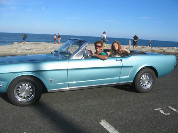 our happy street cast talent riding home in the hero car. : Behind the scenes : Fiona Watson Production