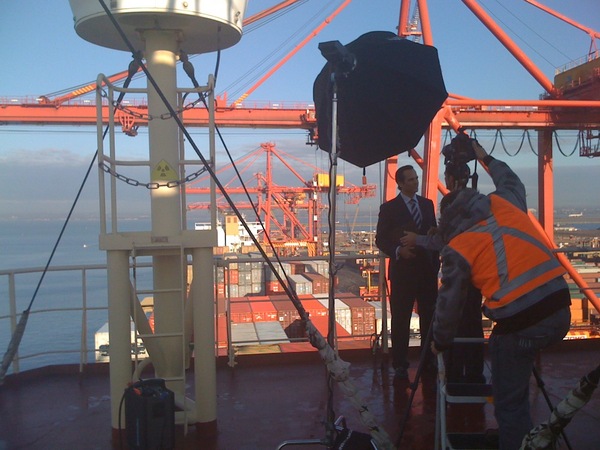Adam Taylor shooting for CBA with BMF : Behind the scenes : Fiona Watson Production