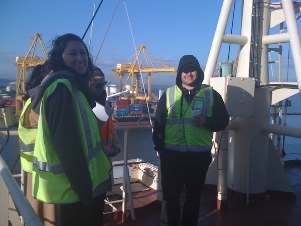 Very early morning, and still all smiling. Good coffee!!! : Behind the scenes : Fiona Watson Production