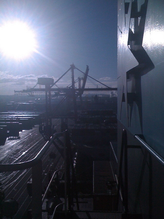 Container ship location. : Behind the scenes : Fiona Watson Production