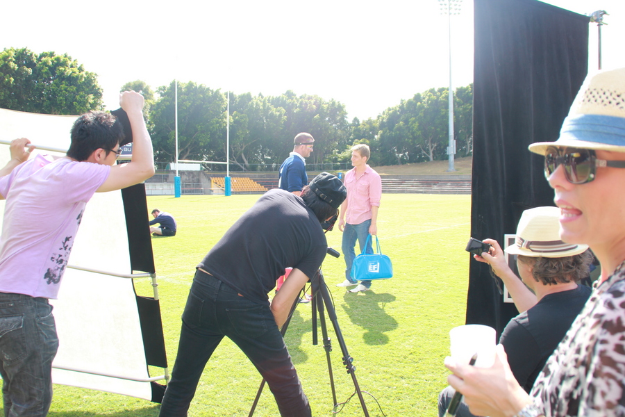 "Education First" shoot : Behind the scenes : fiona watson production