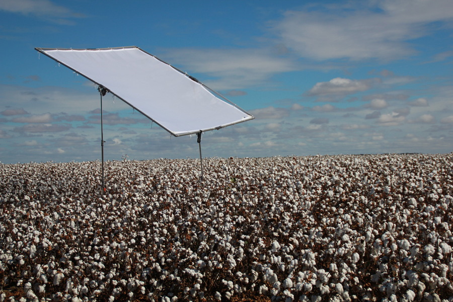 Scrim under a hot  outback sky : Behind the scenes : Fiona Watson Production